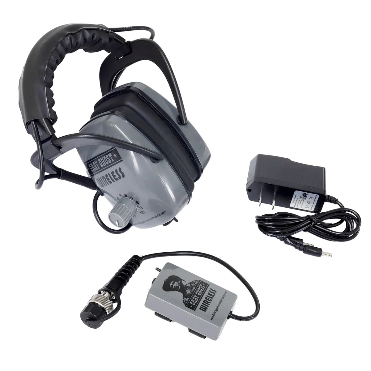 Gray Ghost Wireless Headphones for Garrett AT Series - Image 1