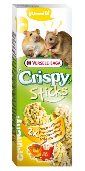 Versele-Laga Crispy Sticks Hamster & Rat Popcorn & Honey – kolby dla chomików i szczurów z popcornem i miodem 110g