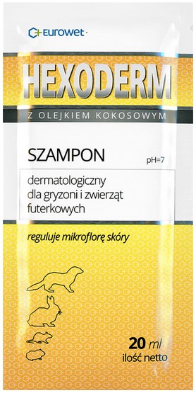 Hexoderm – szampon dermatologiczny dla gryzoni saszetka 20ml – 1 sztuka