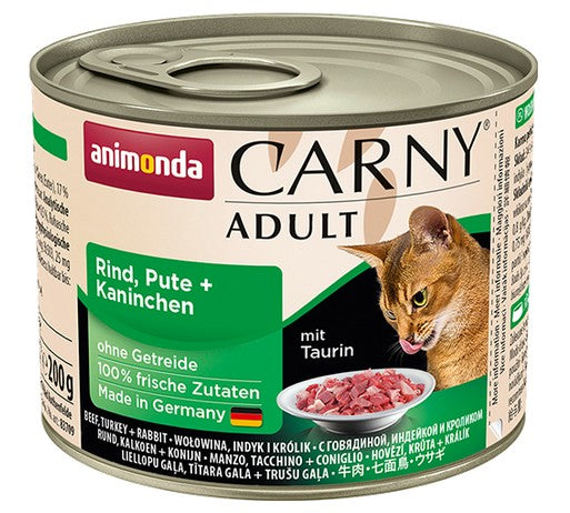 Animonda Carny Adult Wołowina, Indyk + Królik puszka 200g - Image 2