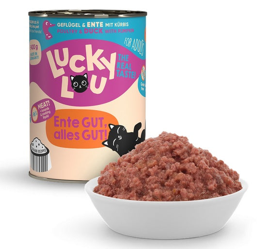 Lucky Lou Lifestage Adult Drób i kaczka puszka 400g - Image 3