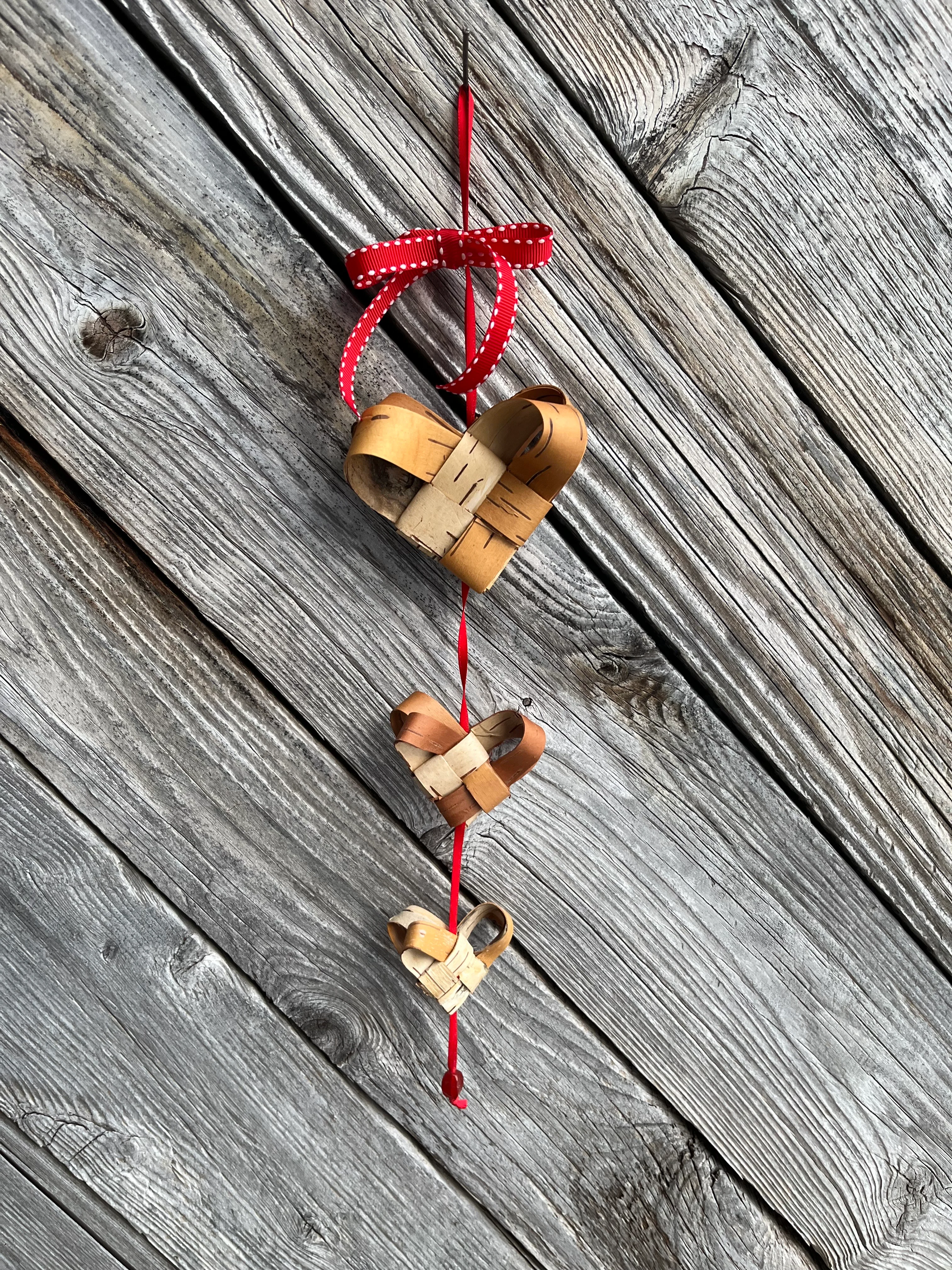 Hanging Birch Hearts - February Heartwood Workshop - Image 1