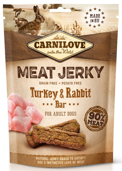 Carnilove Dog Jerky Turkey & Rabbit Bar - 90% mięsa w batonie - Image 1