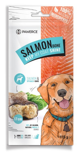 Pawerce Salmon Bone Large Breeds 1szt/op 115g/17cm - Image 1