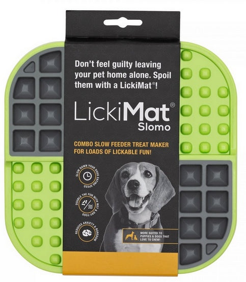 LickiMat Slomo zielony - 4 strefy na mokre i suche smakołyki - Image 1