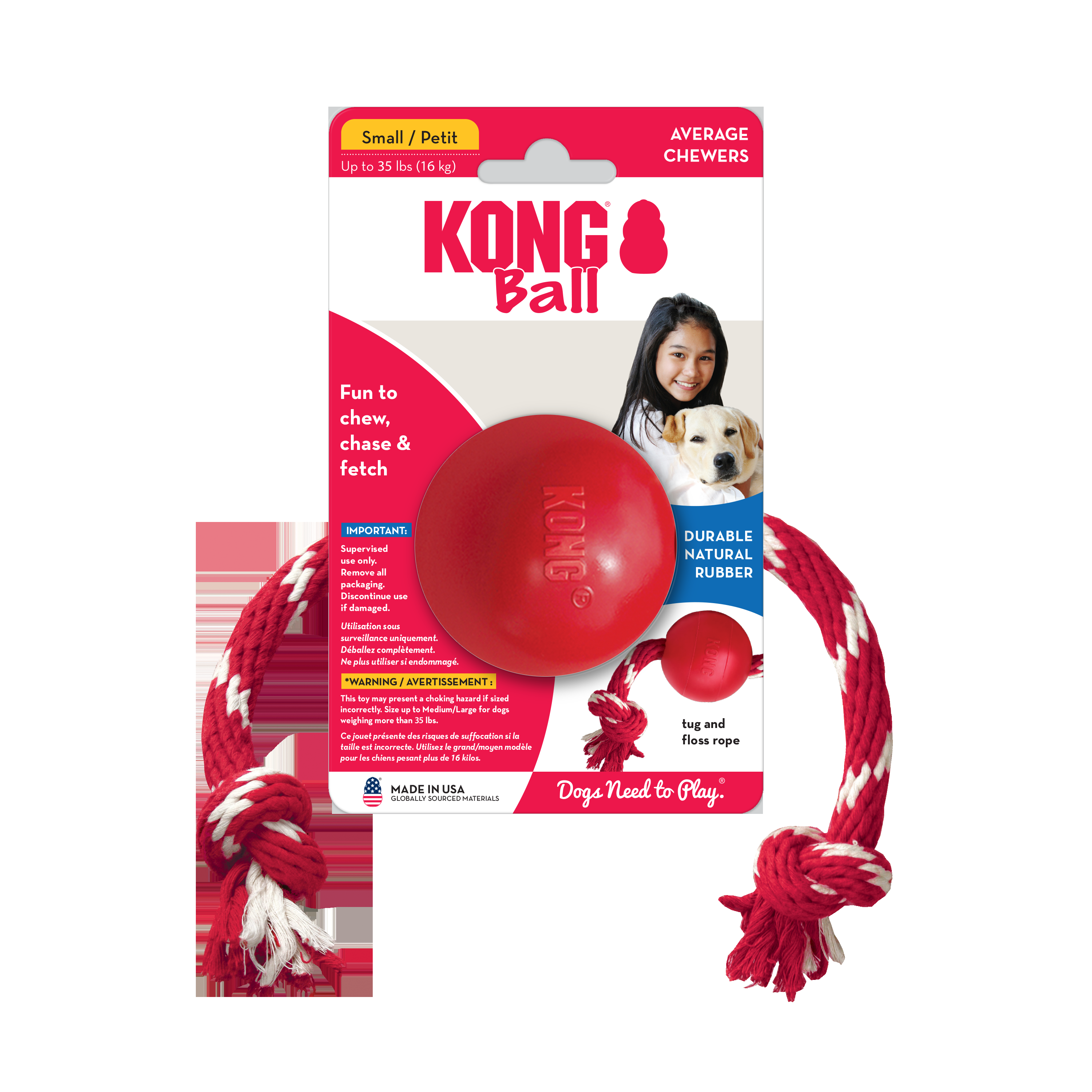 KONG Ball with Rope - Image 2
