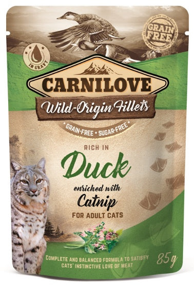 Carnilove Cat Duck & Catnip – kaczka i kocimiętka saszetka 85g