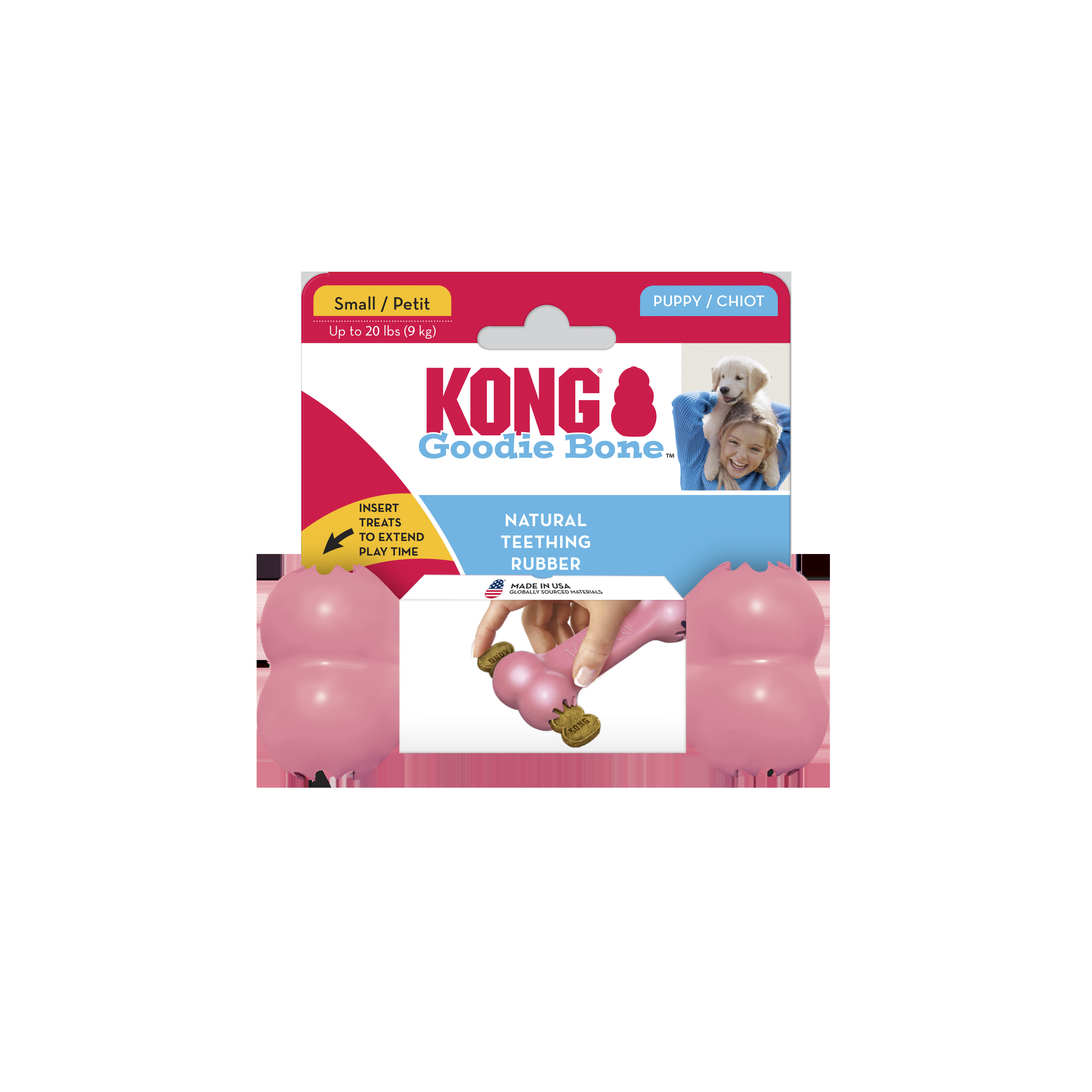 KONG Puppy Goodie Bone /Pink - Image 1