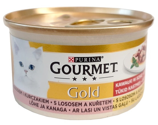 Gourmet Gold Łosoś i kurczak w sosie 85g - Image 2