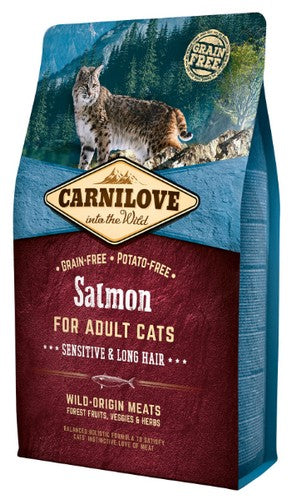 Carnilove Cat Salmon Sensitive & Long Hair – łosoś 2kg