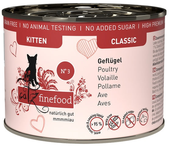 Catz Finefood Classic Kitten N.03 Drób puszka 200g - Image 1
