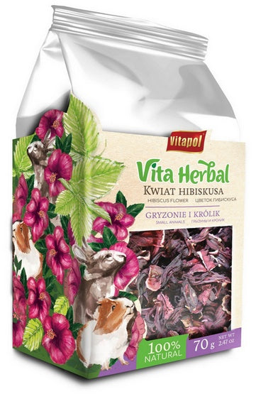 Vitapol Vita Herbal Kwiat hibiskusa dla gryzoni i królika 70g - Image 1