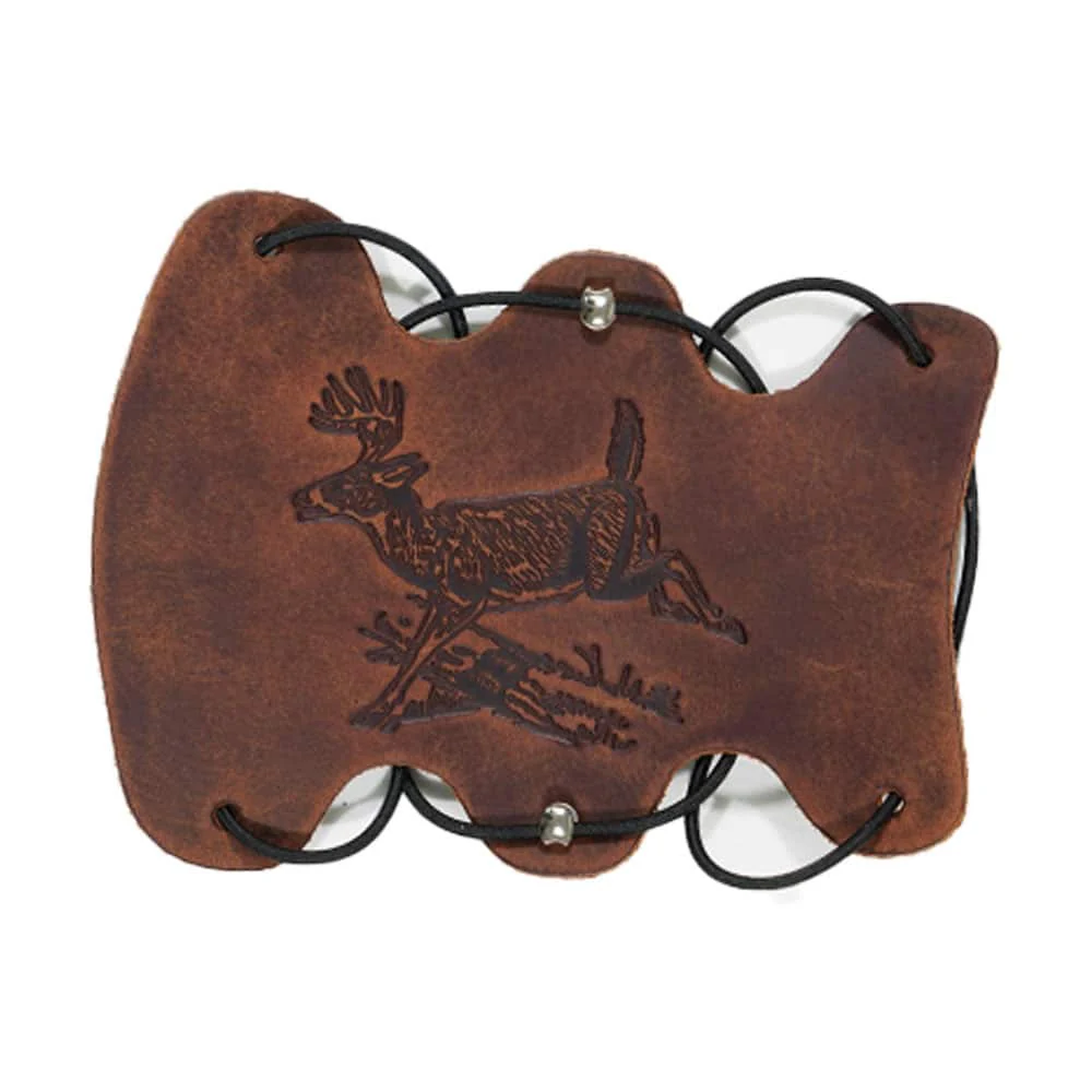 Serious Archery Perfect Fit Leather Armguard – Classic Whitetail Design