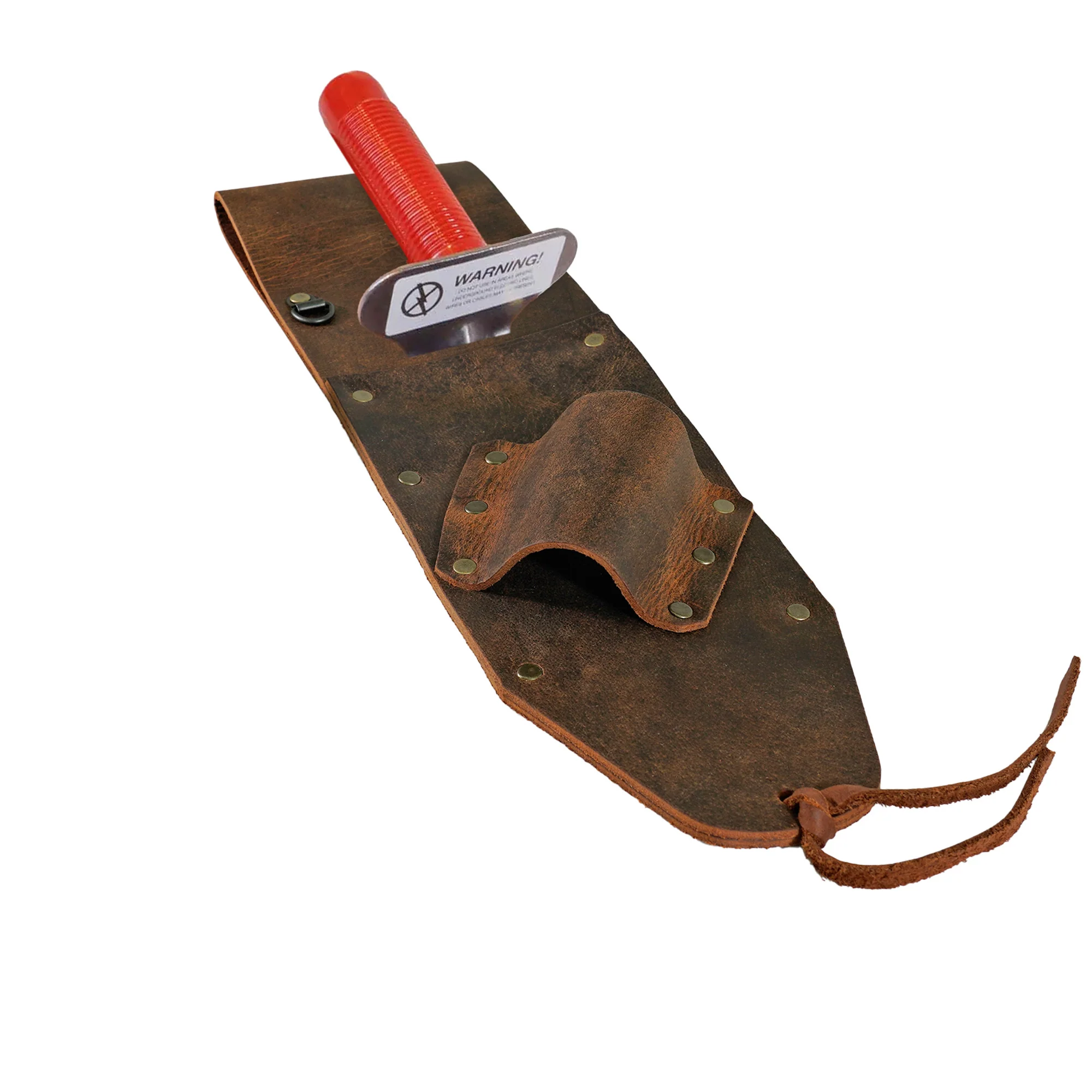 Brown Leather Sheath RIGHT sided & Lesche Digging Tool LEFT Serrated - Image 2