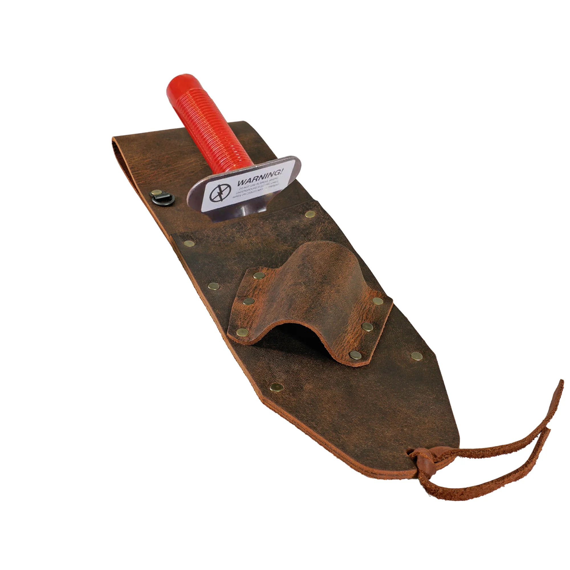 Brown Leather Sheath RIGHT sided & Lesche Digging Tool RIGHT Serrated - Image 2