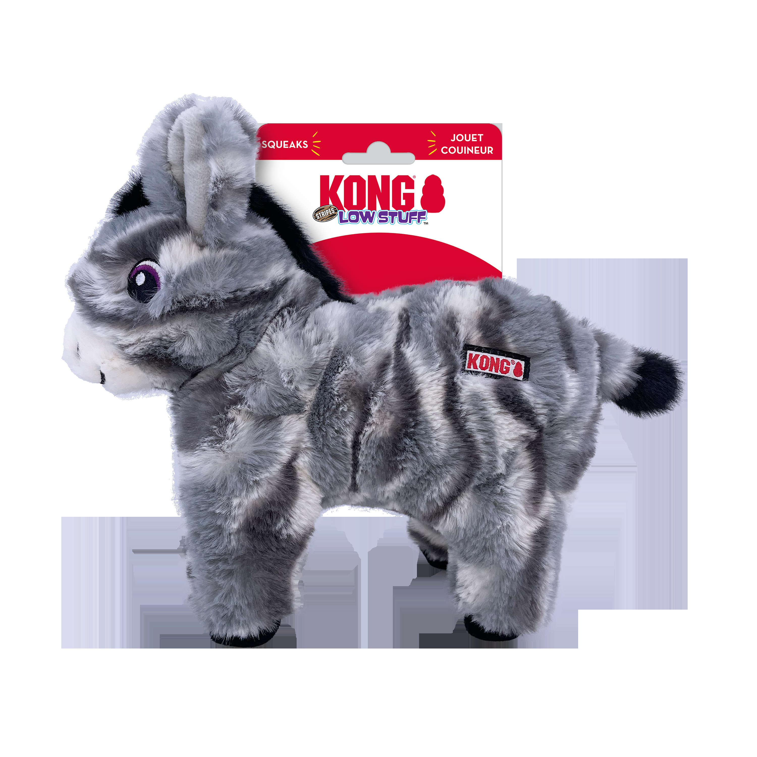 KONG Low Stuff Stripes Donkey - Jan - Image 1