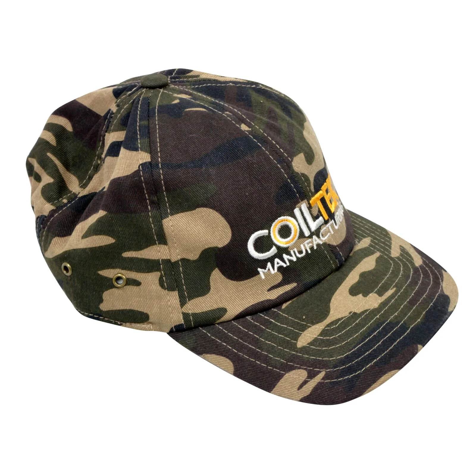 Coiltek Camo Baseball Cap - Embroidered Metal Detecting Hat - Image 2