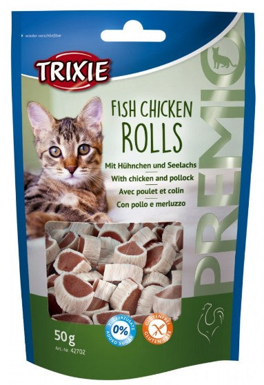 Trixie Premio Fish Chicken Rolls - krążki z kurczakiem i łososiem [42702] - Image 1