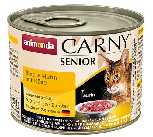 Animonda Carny Senior Wołowina, Kurczak + Ser puszka 200g - Image 2