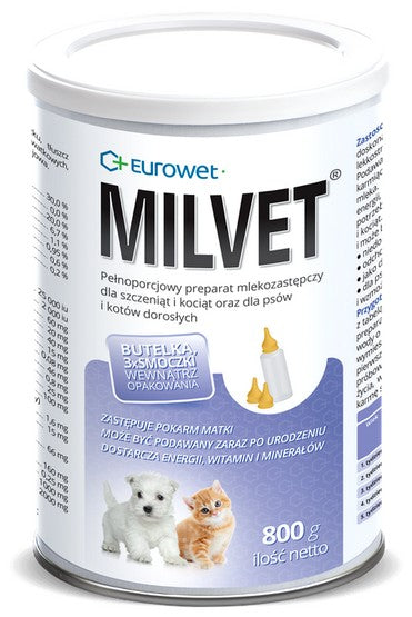 Milvet Preparat mlekozastępczy dla szczeniąt i kociąt 800g - Image 1