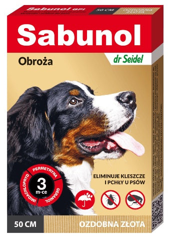 Sabunol GPI Obroża przeciw pchłom dla psa ozdobna złota 50cm - Image 1