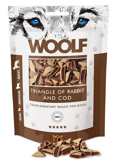 Woolf Rabbit & COD Triangle 100g - Image 1