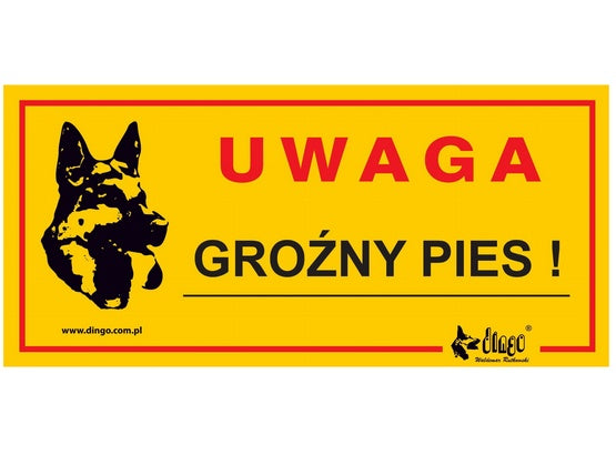 Dingo Tabliczka ostrzegawcza "Uwaga groźny pies!" - Image 1