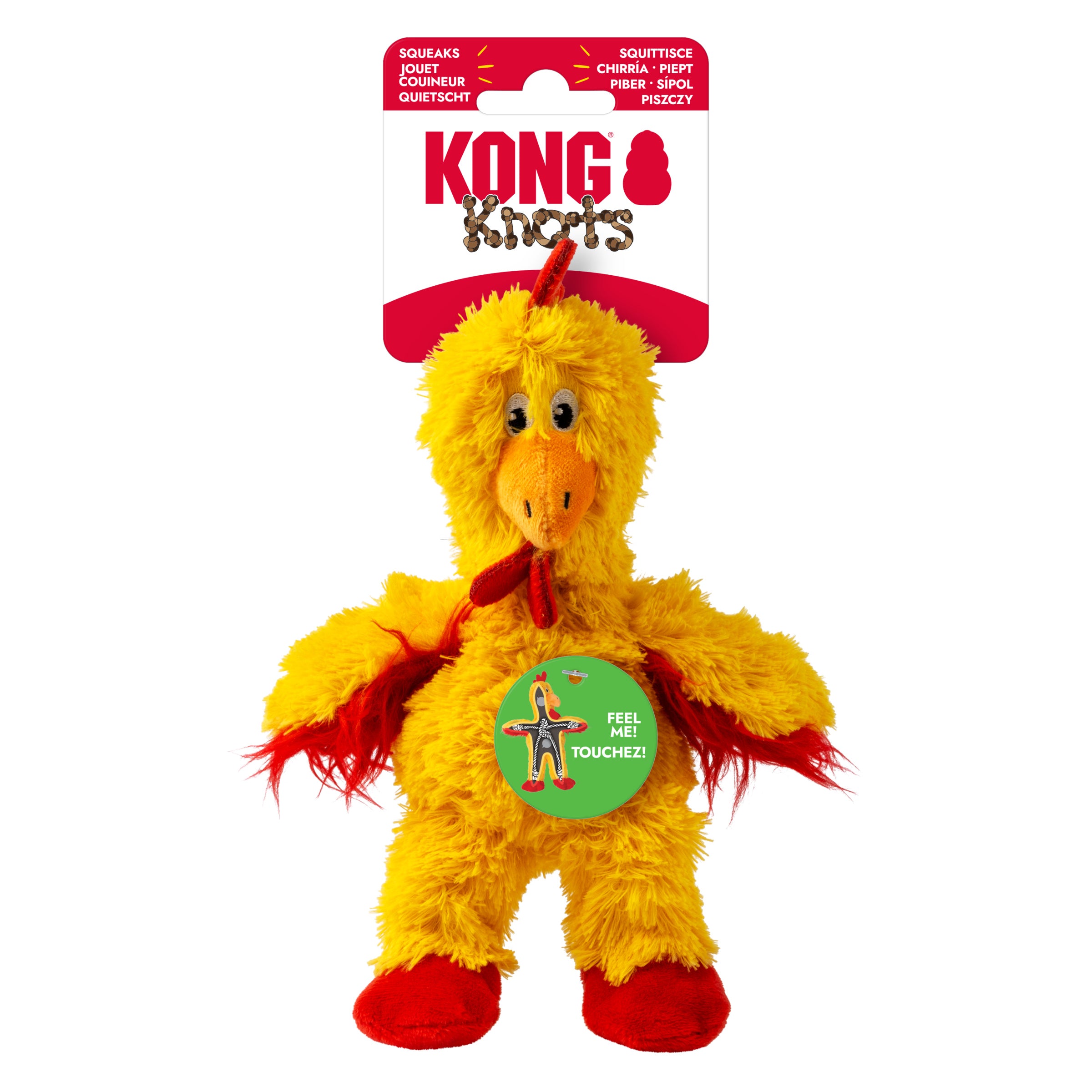 KONG Knots Kip – Pluche Piepspeeltje met Touwskelet - Image 2