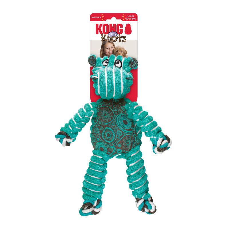 Kong Floppy Knots Hippo - Perfect for shaking, throwing and tugging. - Image 2