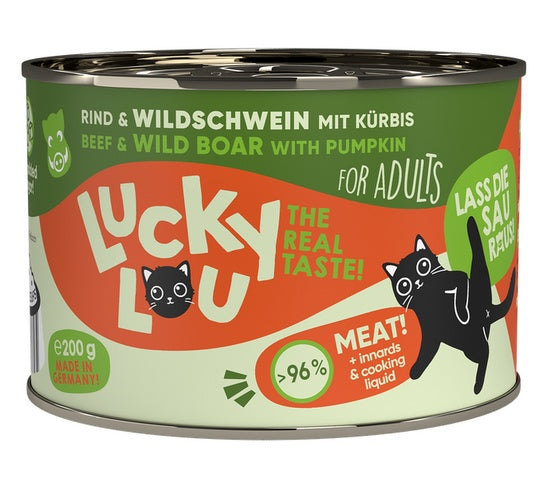 Lucky Lou Lifestage Adult Wołowina i dzik puszka 200g - Image 1