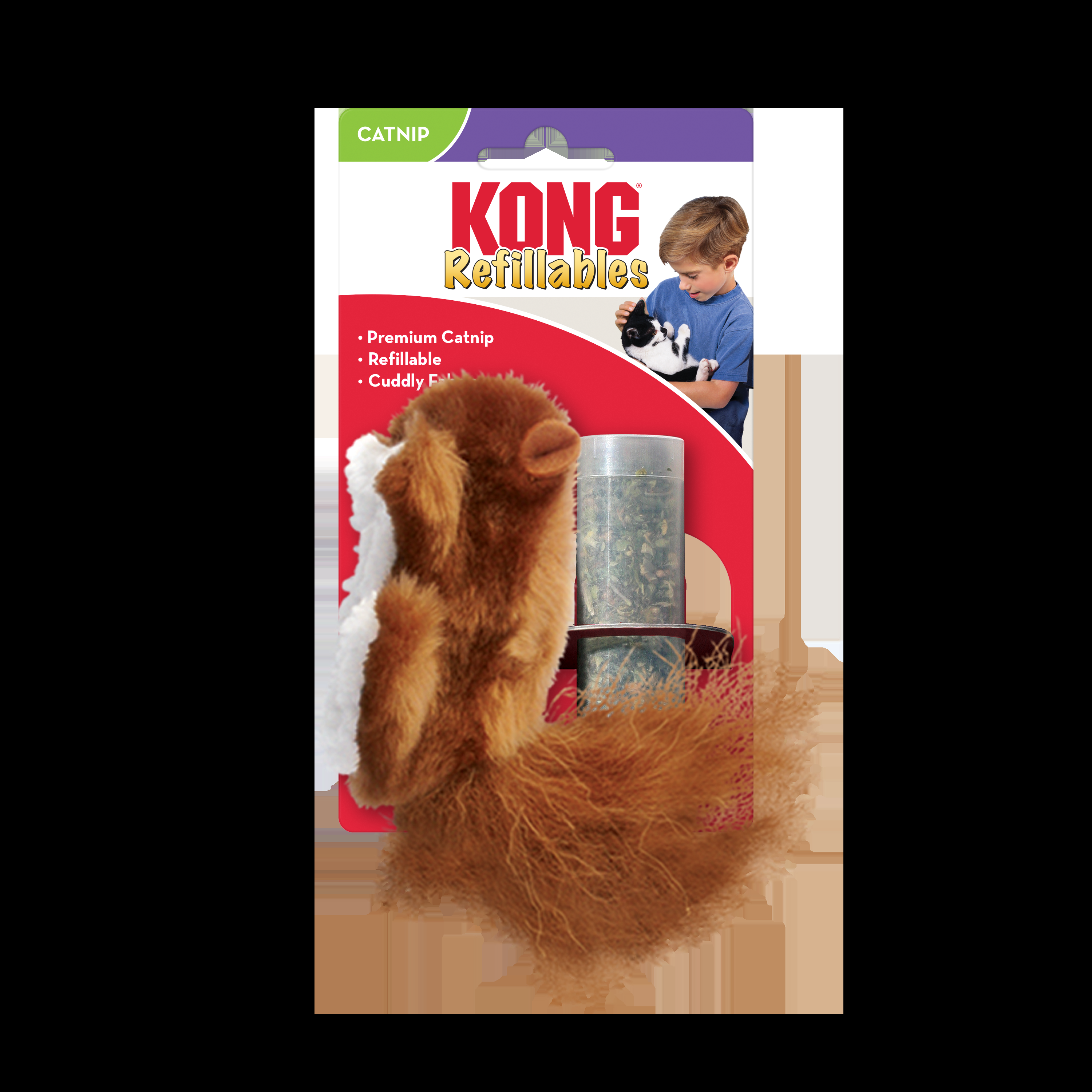 KONG Cat Refillable Catnip Squirrel - Image 2