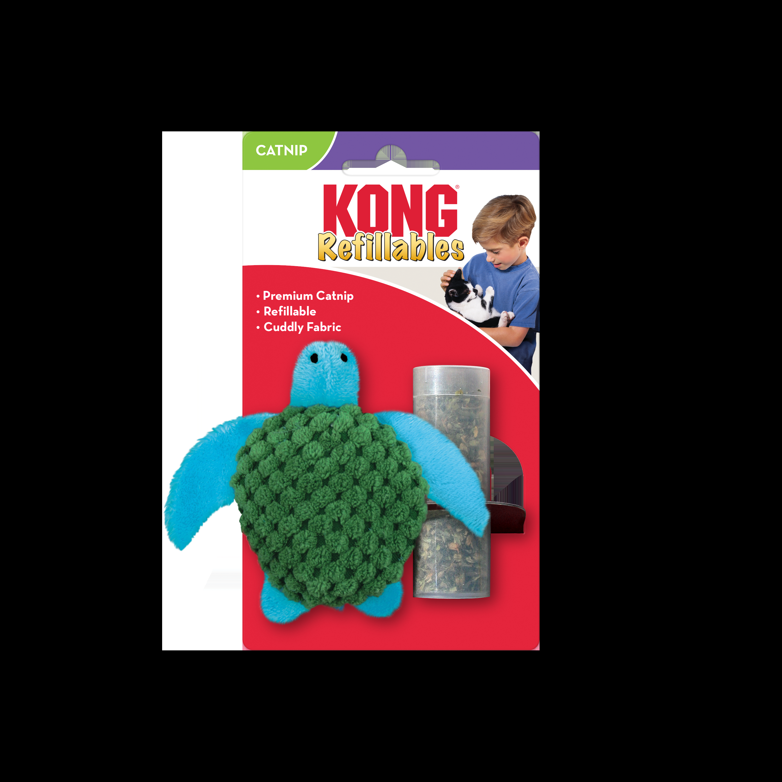 KONG Cat Refillable Catnip Turtle - Image 2