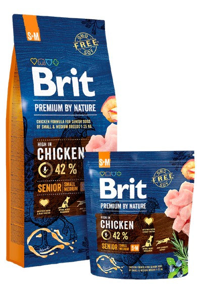 Brit Premium By Nature Senior S+M Small + Medium 1kg - Image 1