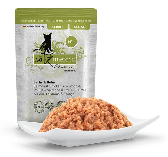 Catz Finefood Classic Senior N.05 łosoś i kurczak - bezzbożowa receptura dla starszych kotów - Image 3