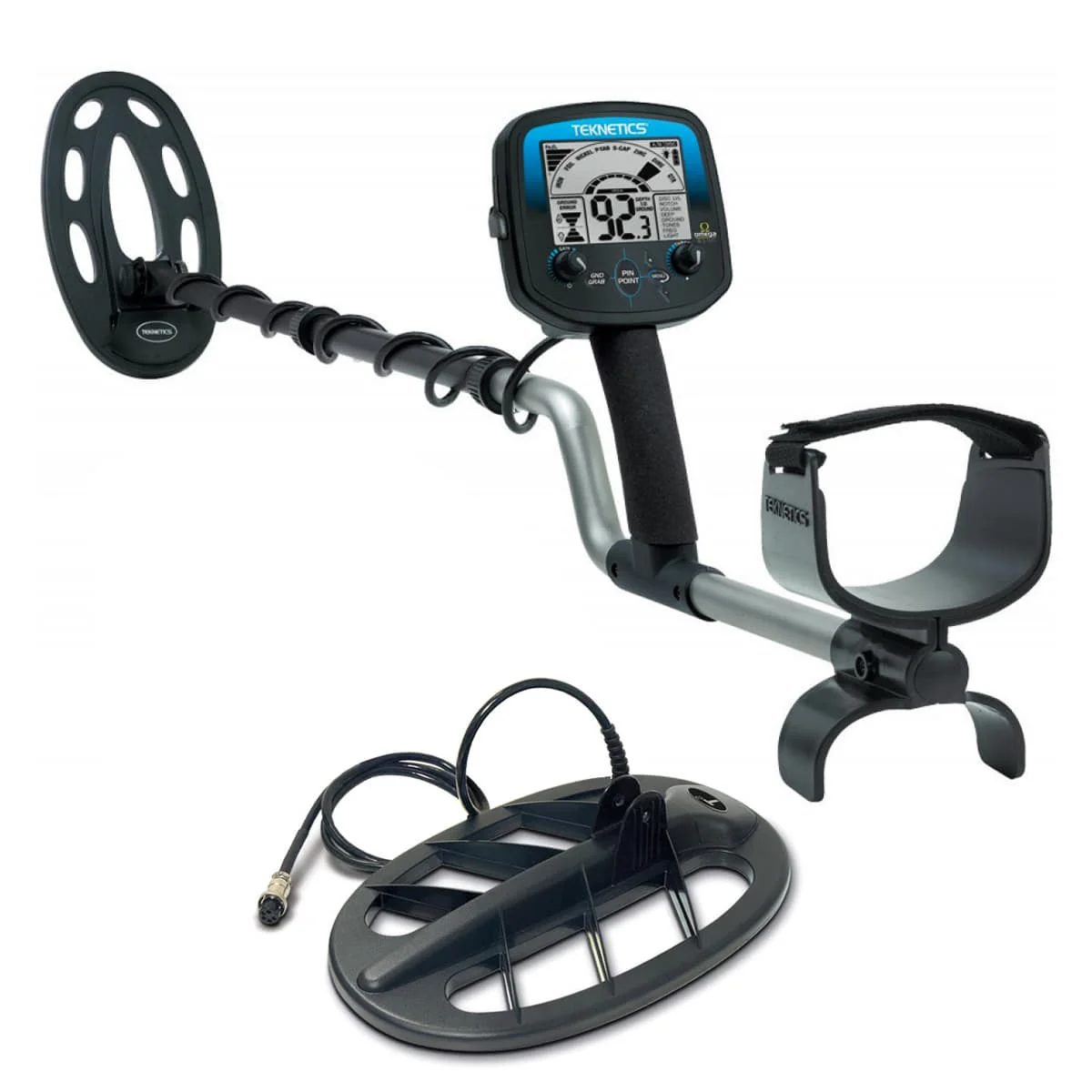 Teknetics Omega 8500 Metal Detector w/ Waterproof 10” & 11" Coil - Image 1
