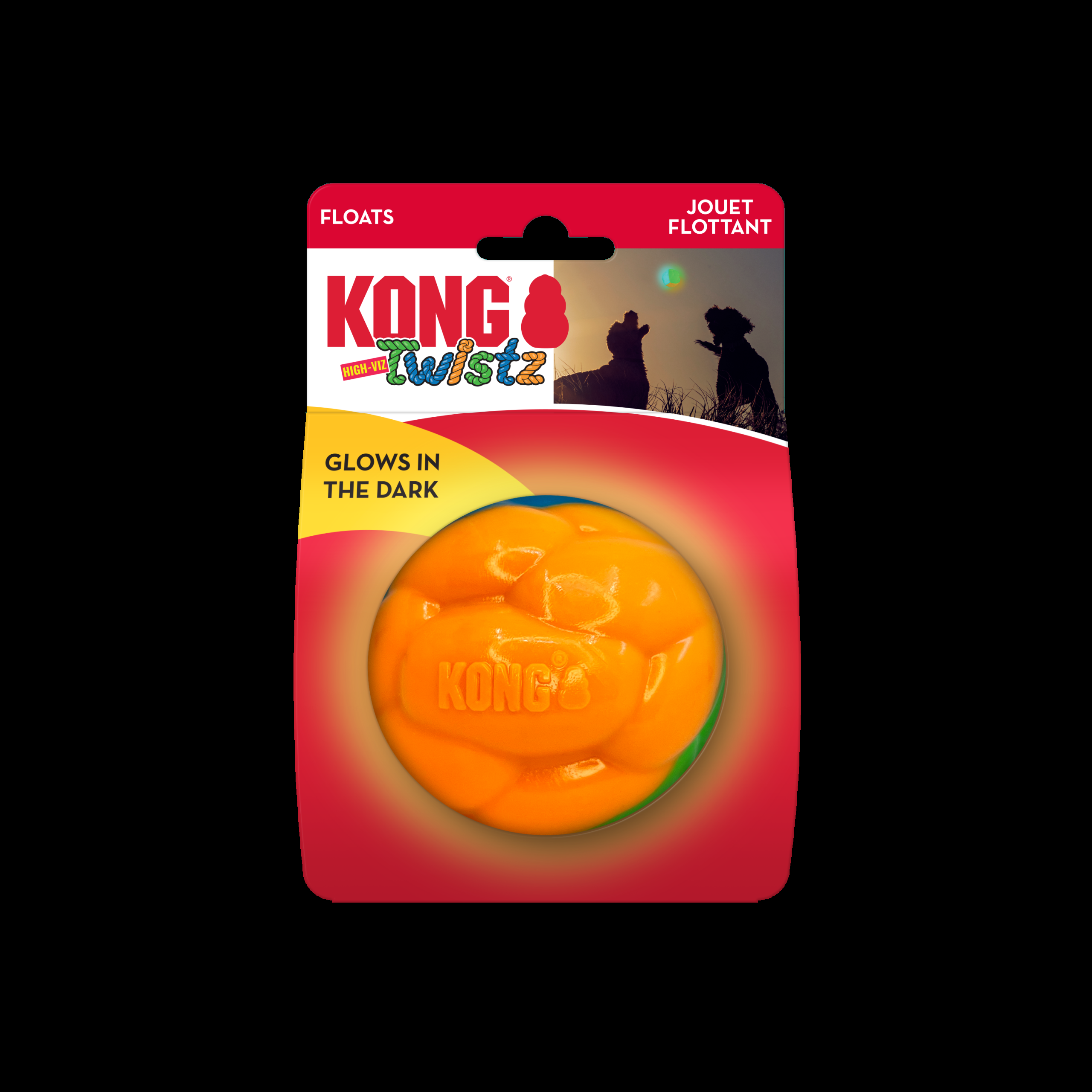 KONG Twistz High-Viz Ball