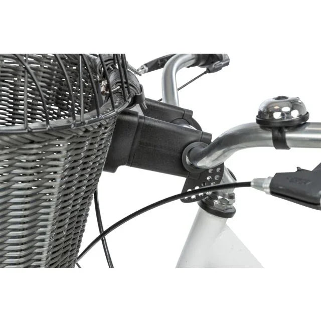 Trixie Handlebar Bicycle Basket with Wire Hood Anthracite - For dogs and cats up to 7kg - Image 3