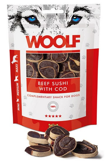 Woolf Beef Sushi With Cod 100g - Image 1