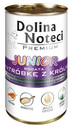 Dolina Noteci Premium Pies Junior Wątróbka z królika puszka 400g - Image 1