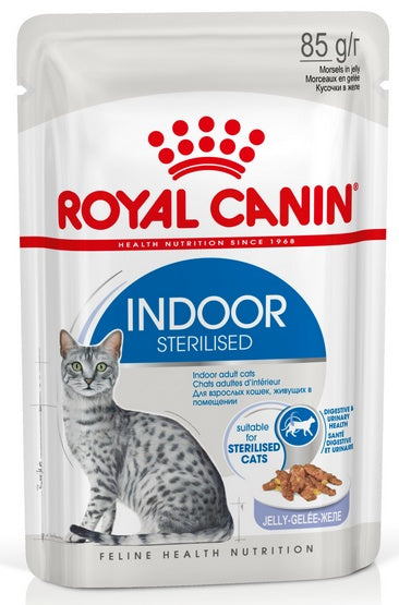 Royal Canin Indoor Sterilised Jelly karma mokra dla kotów dorosłych sterylizowanych, przebywających w domu saszetka 85g - Image 2