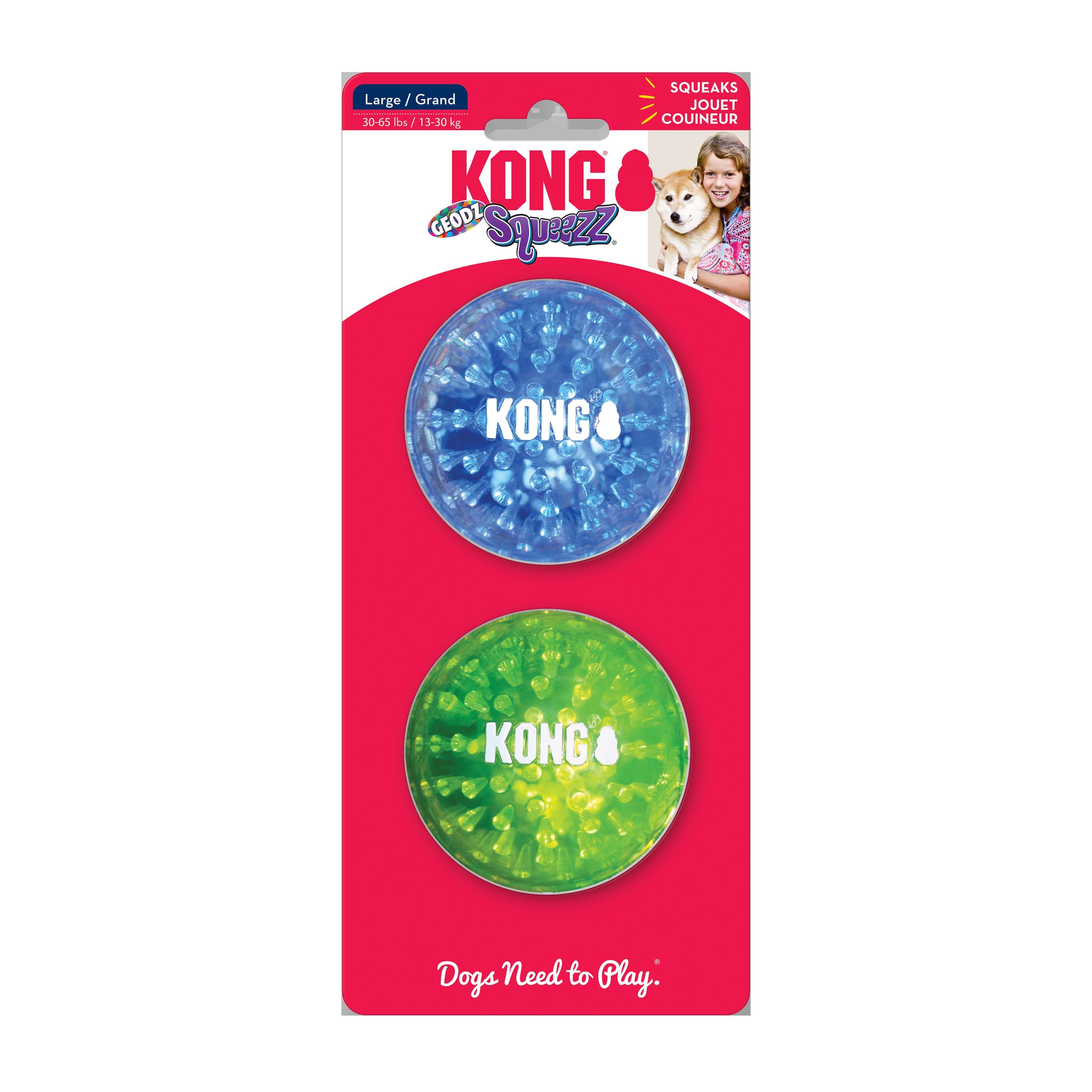 KONG Squeezz Geodz 2-pk Assorted - Image 2