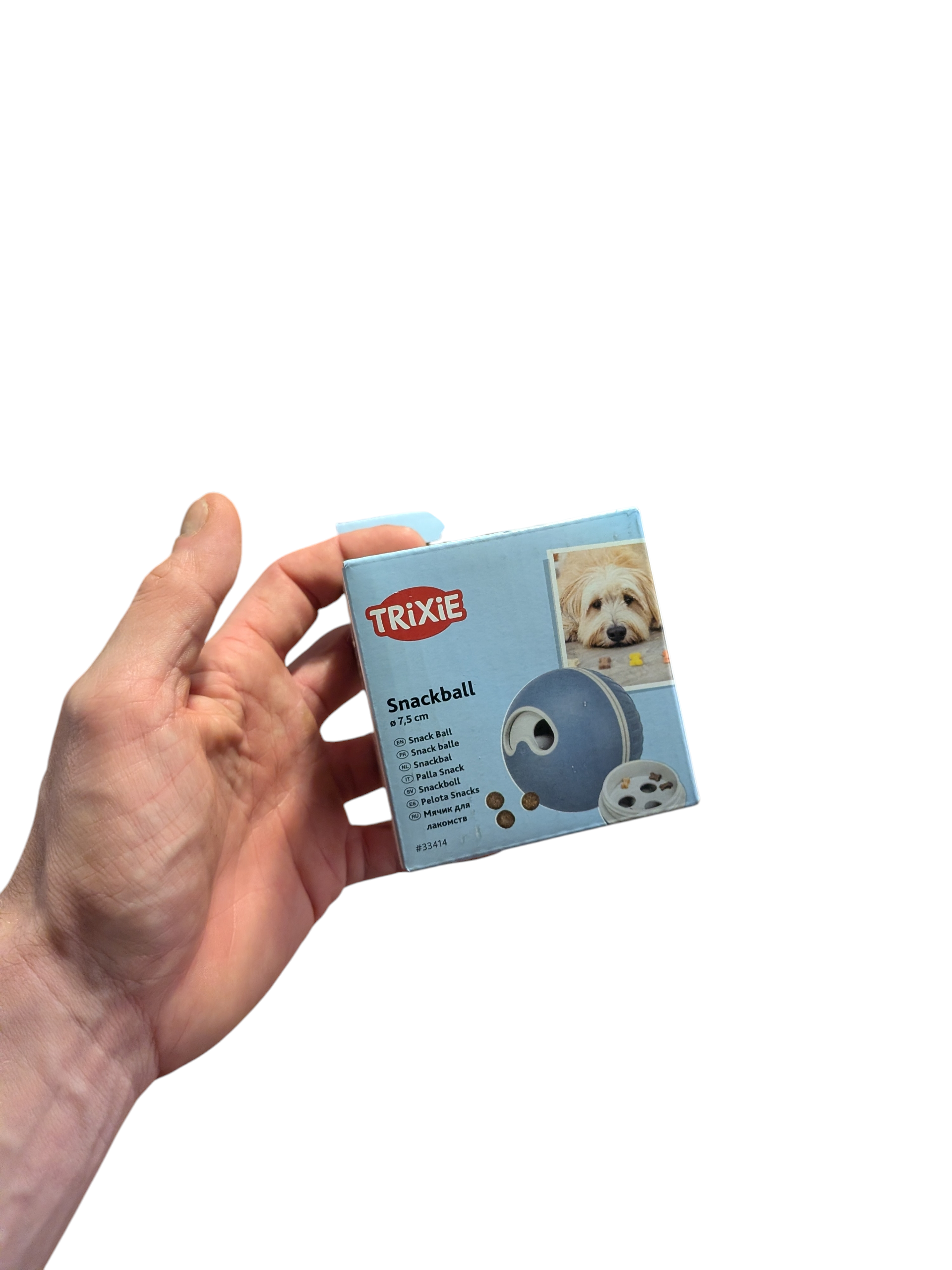 Trixie Snack Ball Dog Plastic / TPR Blue - Intelligence game with snack dispenser - Image 2