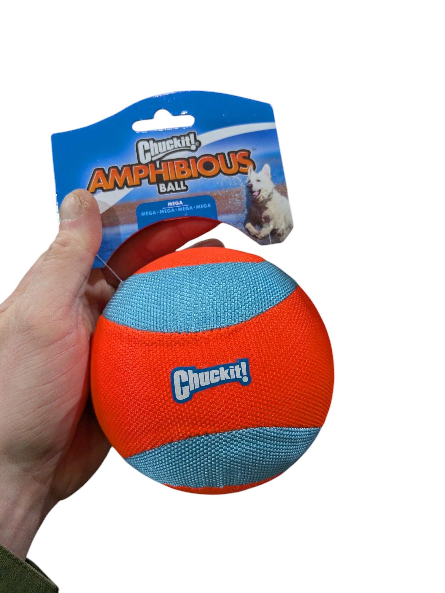 Chuckit Amphibious Mega Ball Orange/Blue - Specially made for the water - Image 1