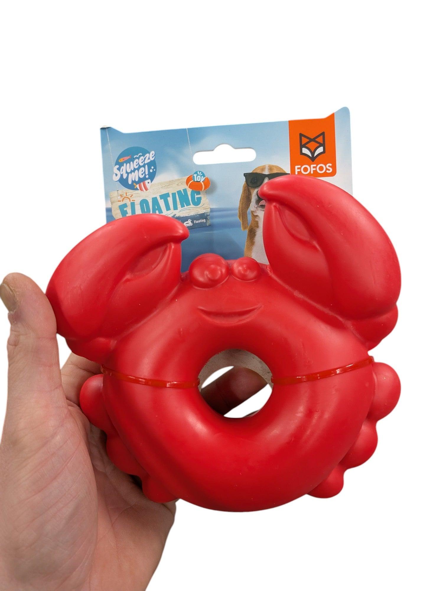 Fofos Crab – Floating chew toy with squeaker