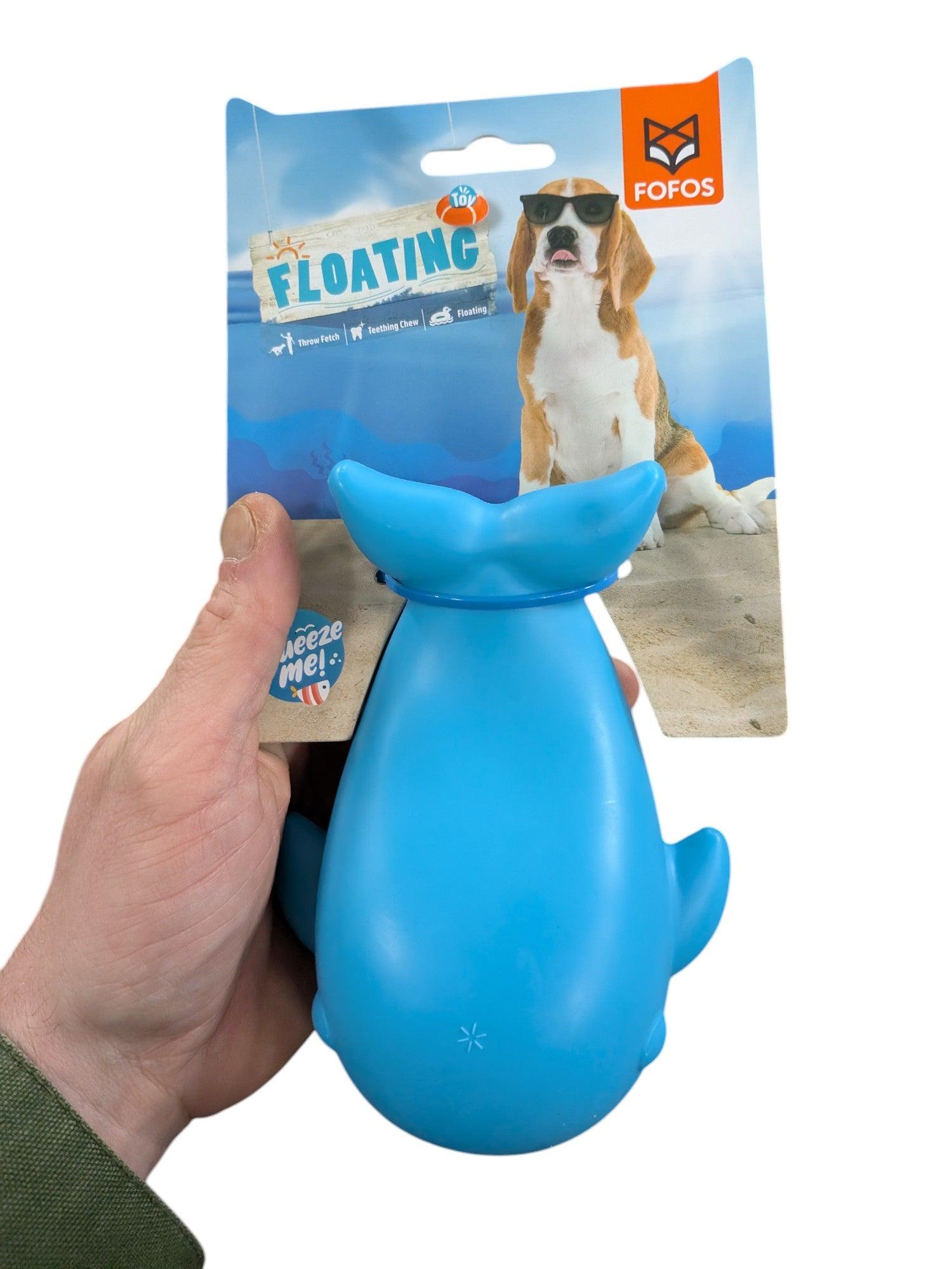 Fofos Whale – Floating chew toy with squeaker