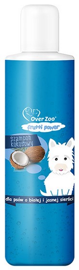 Over Zoo Frutti Power Szampon o zapachu kokosowym – psy z białą i jasną sierścią 200ml