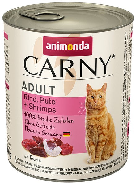 Animonda Carny Adult Wołowina, Indyk + Krewetki puszka 800g - Image 1