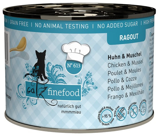Catz Finefood Ragout N.613 Kurczak i Omułek puszka 190g - Image 1