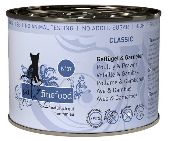 Catz Finefood Classic N.17 Drób i Krewetki puszka 200g - Image 1