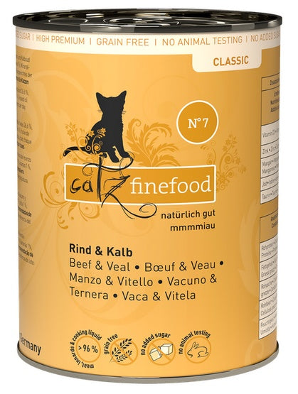 Catz Finefood Classic N.07 Wołowina i cielęcina puszka 400g - Image 1